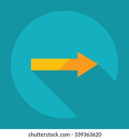 Flat modern design with shadow Icon  arrow