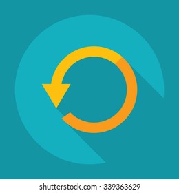 Flat modern design with shadow Icon  arrow