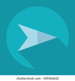Flat modern design with shadow Icon  arrow