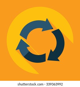 Flat modern design with shadow Icon  arrow