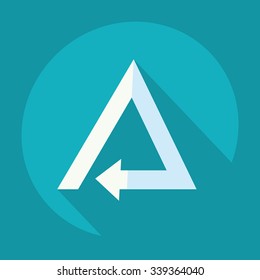 Flat modern design with shadow Icon  arrow