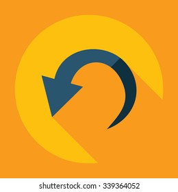 Flat modern design with shadow Icon  arrow