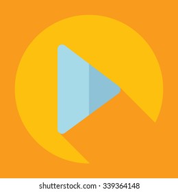 Flat modern design with shadow Icon  arrow