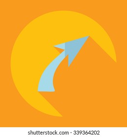 Flat modern design with shadow Icon  arrow