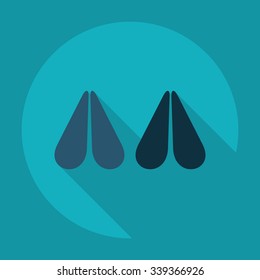 Flat modern design with shadow Icon  trace