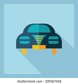 Flat modern design with shadow  Icon car