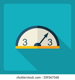 Flat modern design with shadow  Icon speedometer