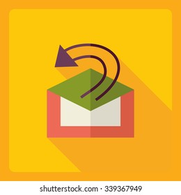 Flat modern design with shadow  Icon message