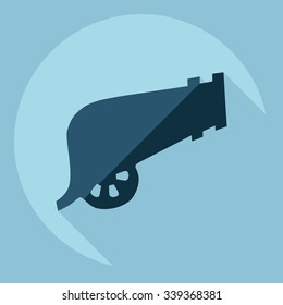 Flat modern design with shadow  Icon cannon