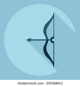 Flat modern design with shadow  Icon bow