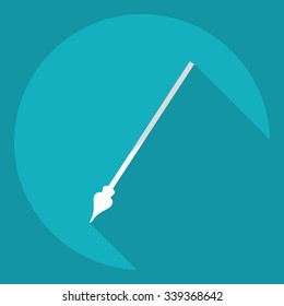 Flat modern design with shadow  Icon spear