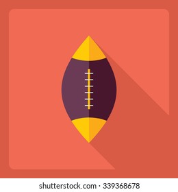 Flat modern design with shadow  Icon rugby