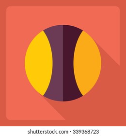 Flat modern design with shadow  Icon tennis