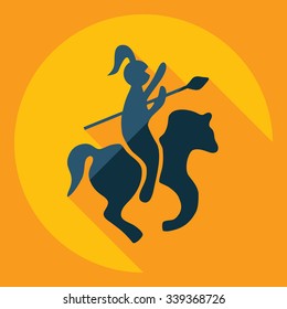Flat modern design with shadow  Icon medieval