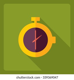 Flat modern design with shadow  Icon stopwatch