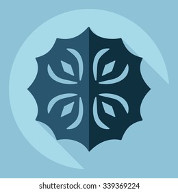 Flat modern design with shadow  Icon snowflake