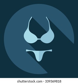 Flat modern design with shadow  Icon Sexy Lingerie