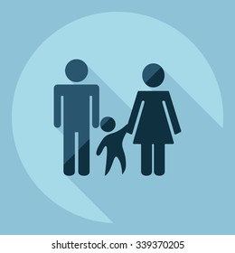 Flat modern design with shadow  Icon family