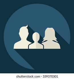 Flat modern design with shadow  Icon family