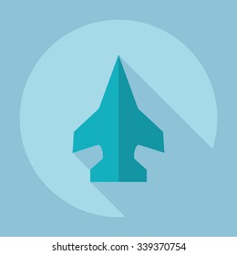 Flat modern design with shadow Icon  plane aircraft