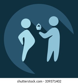 Flat modern design with shadow  Icon pregnancy