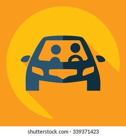 Flat modern design with shadow  Icon vacation