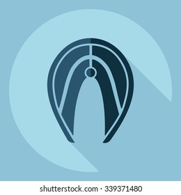 Flat modern design with shadow  Icon salmon