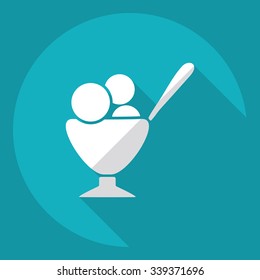 Flat modern design with shadow  Icon ice cream
