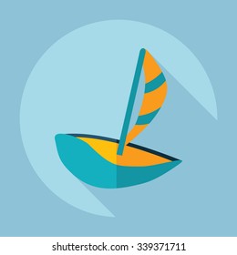 Flat modern design with shadow Icon  aircraft