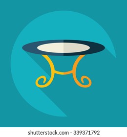 Flat modern design with shadow Icon  table