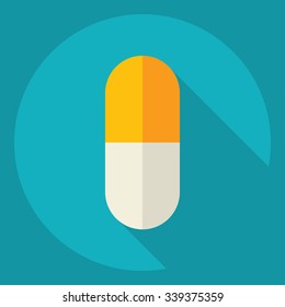 Flat modern design with shadow  Icon pills
