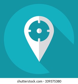 Flat modern design with shadow  Icon aimer