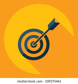 Flat modern design with shadow  Icon target