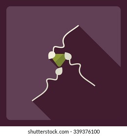 Flat modern design with shadow Icon sperm