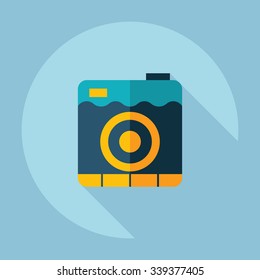 Flat modern design with shadow Icon camera
