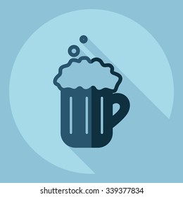 Flat modern design with shadow  Icon beer