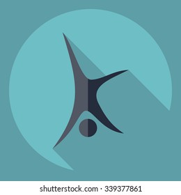 Flat modern design with shadow  Icon stick figure 