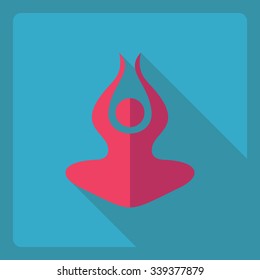 Flat modern design with shadow  Icon stick figure 