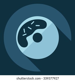 Flat modern design with shadow  Icon donut