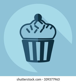 Flat modern design with shadow  Icon ice cream