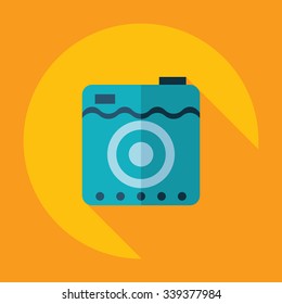 Flat modern design with shadow Icon camera