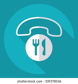Flat modern design with shadow  Icon food delivery