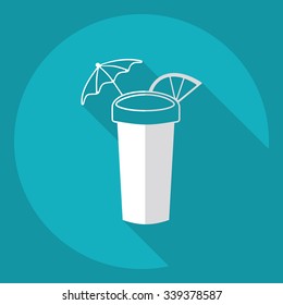 Flat modern design with shadow  Icon lemonade