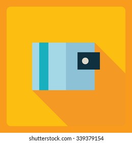 Flat modern design with shadow  Icon purse