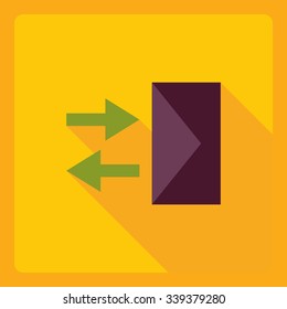 Flat modern design with shadow  Icon message