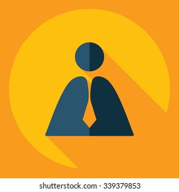 Flat modern design with shadow  Icon businessman