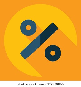 Flat modern design with shadow  Icon percent