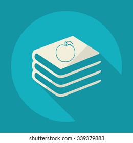 Flat modern design with shadow  Icon books