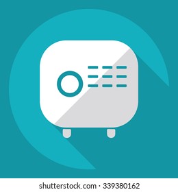 Flat modern design with shadow  Icon radio