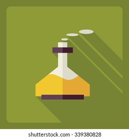 Flat modern design with shadow  Icon  test-tube